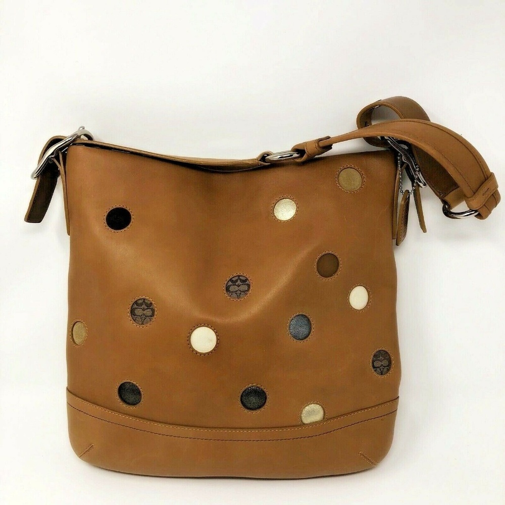 Coach Polka Dot Limited Edition Carmel Hobo Bucket